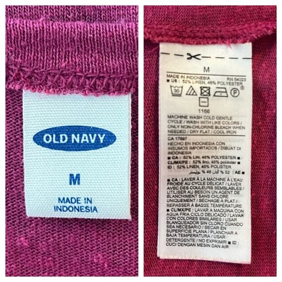 Old Navy Women’s Bundle of 4 Tank Tops Tie Back Palm Print Hot Pink Size Medium - Picture 7 of 9